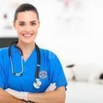 modern pretty veterinarian portrait in office