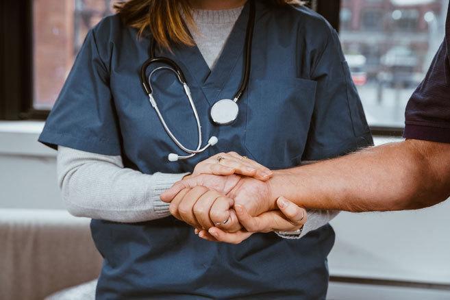 Nurse with patient