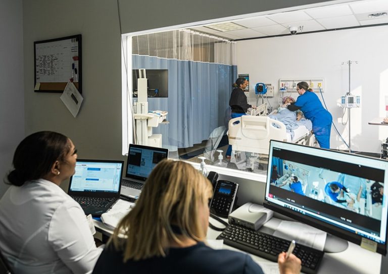 Nursing Degree Program Faculty and Students in Lab