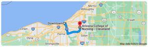 Directions From Downtown Cleveland to Arizona College of Nursing - Cleveland