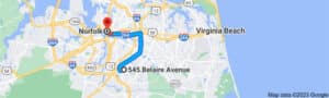 Driving Directions from Arizona College of Nursing - Chesapeake to Norfolk Virginia