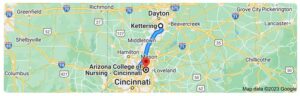 Directions From Kettering, Ohio to Nursing School in Cincinnati
