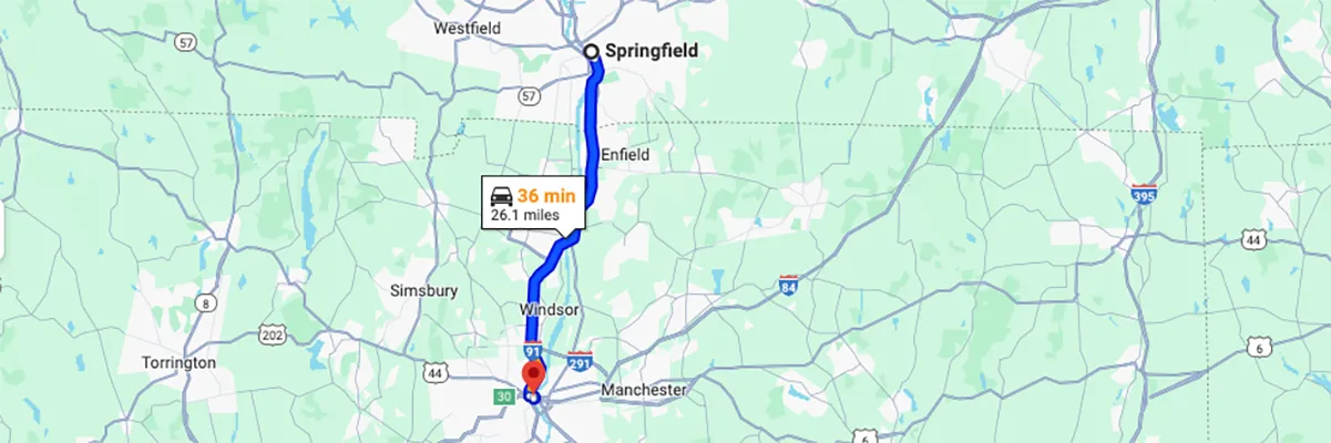 Nursing degree campus directions from Springfield MA to Arizona College of Nursing - Hartford