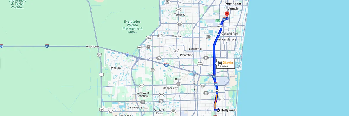 Nursing degree campus directions from Hollywood Florida to Arizona College of Nursing - Fort Lauderdale